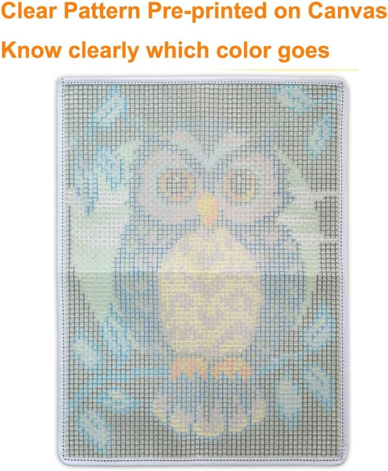 YOOTOM Latch Hook Rug Kits for Adult, DIY Latch Hook Kits Stitch Cross Crochet Carpet Mat Needlework Handmade Cushion Tapesty, Color Pattern Pre-Printed & Pre-Cut Yarns, 20x15in - Image 2